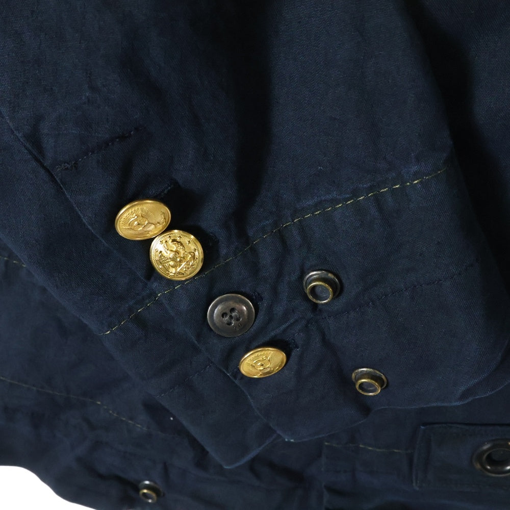 GREG LAUREN(グレッグローレン) ピークドラペル ダブルブレスト ジャケット ネイビー 3920400131