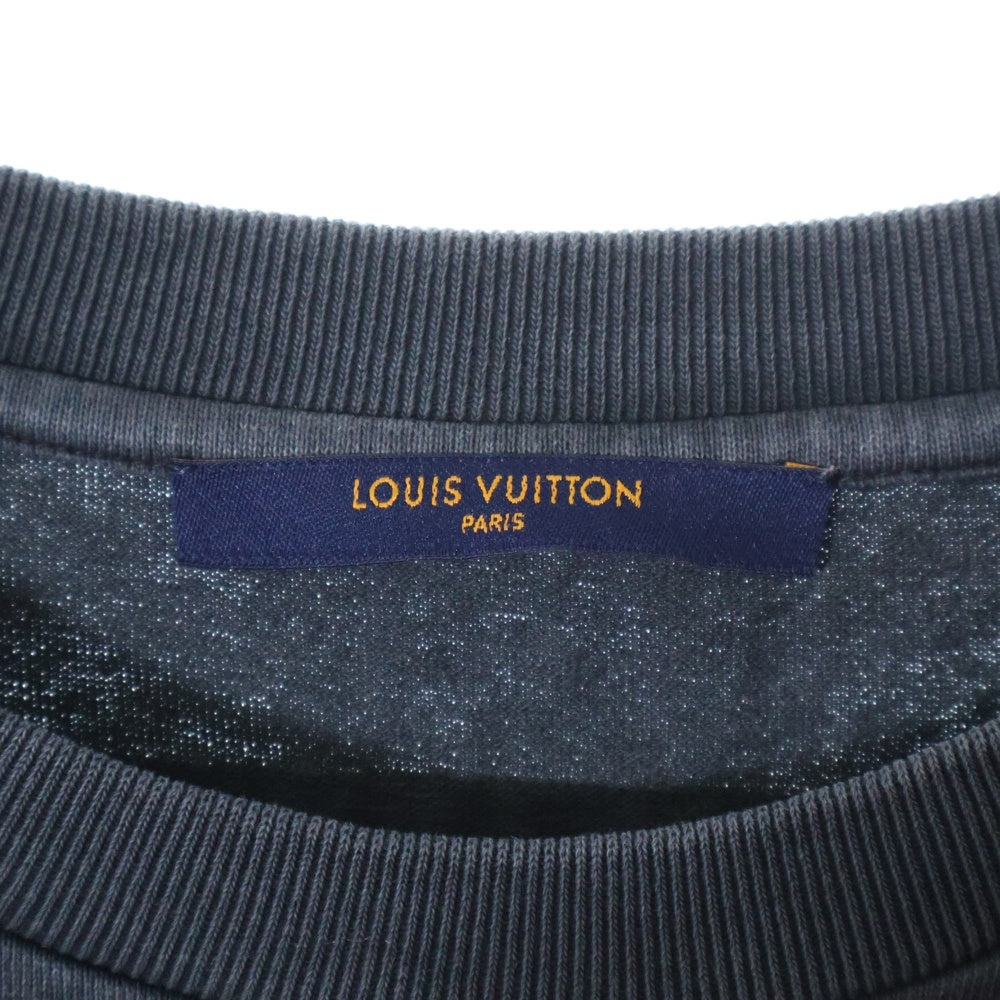 LOUIS VUITTON(ルイヴィトン) 22AW Inside Out Tee インサイドアウト クルーネック半袖Tシャツ カットソー チャコールグレー RM221Q JYN HIY47W