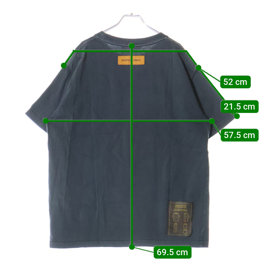 LOUIS VUITTON(ルイヴィトン) 22AW Inside Out Tee インサイドアウト クルーネック半袖Tシャツ カットソー チャコールグレー RM221Q JYN HIY47W