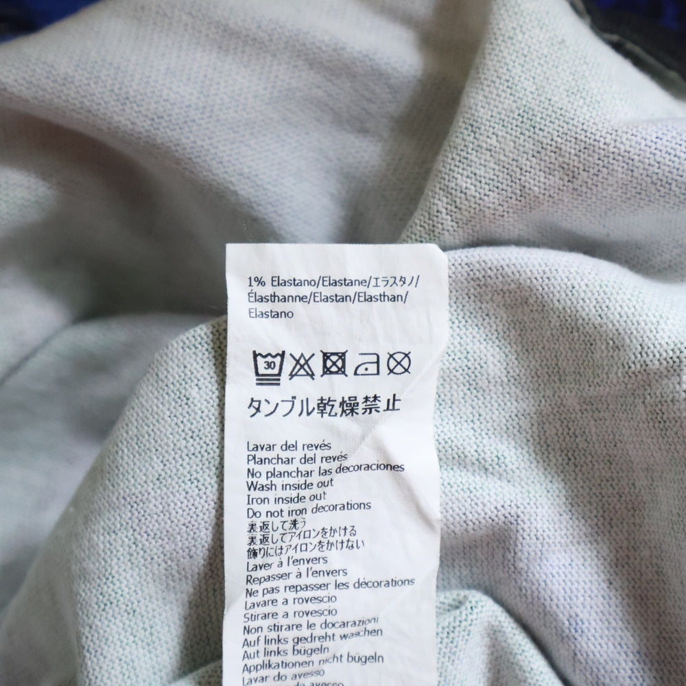 LOEWE(ロエベ) 22SS × Paula's Ibiza パウラズイビザ ピースマーク ロゴプリント クルーネック半袖Tシャツ カットソー ブルー H616Y22X34