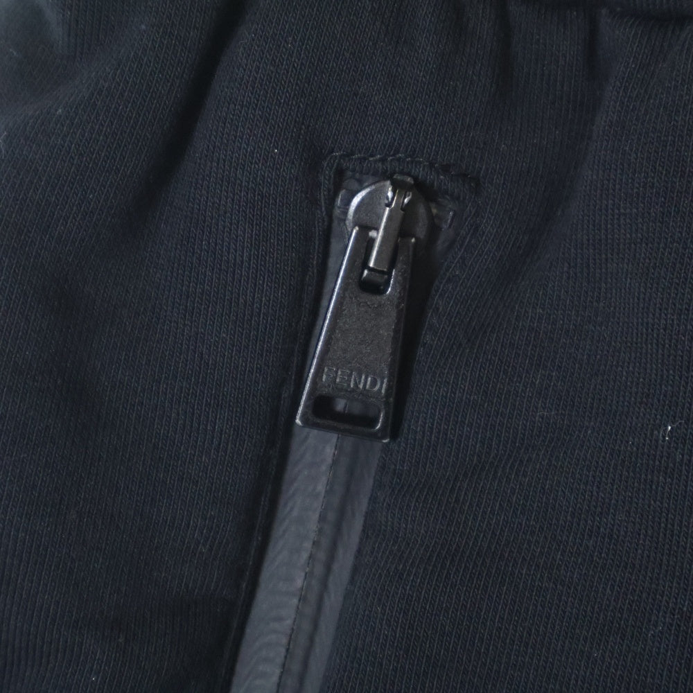 FENDI(フェンディ) ズッカ柄 切り替え スウェット ショーツショート ハーフパンツ ブラック/イエロー FAB656 AN67