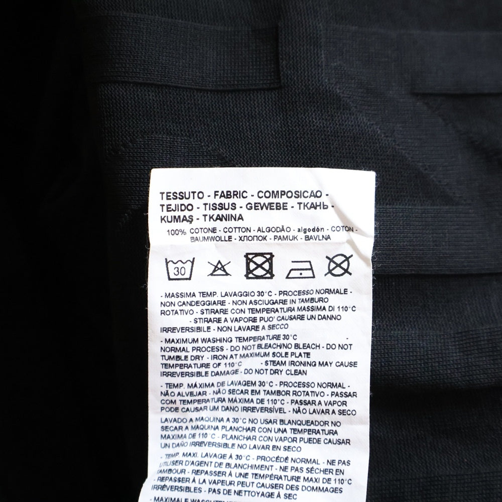 EMPORIO ARMANI(エンポリオアルマーニ) 22SS エンボスロゴ クルーネック半袖Tシャツ カットソー ブラック 7V1T67 1JGYZ