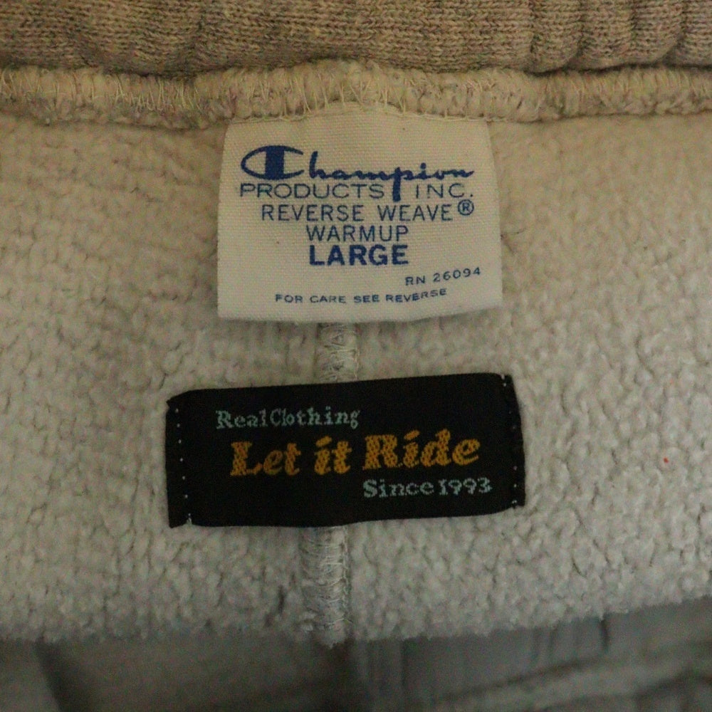 CHAMPION(チャンピオン) ×Let it Ride レットイットライド ロゴワッペン スウェットパンツ グレー C8-K204