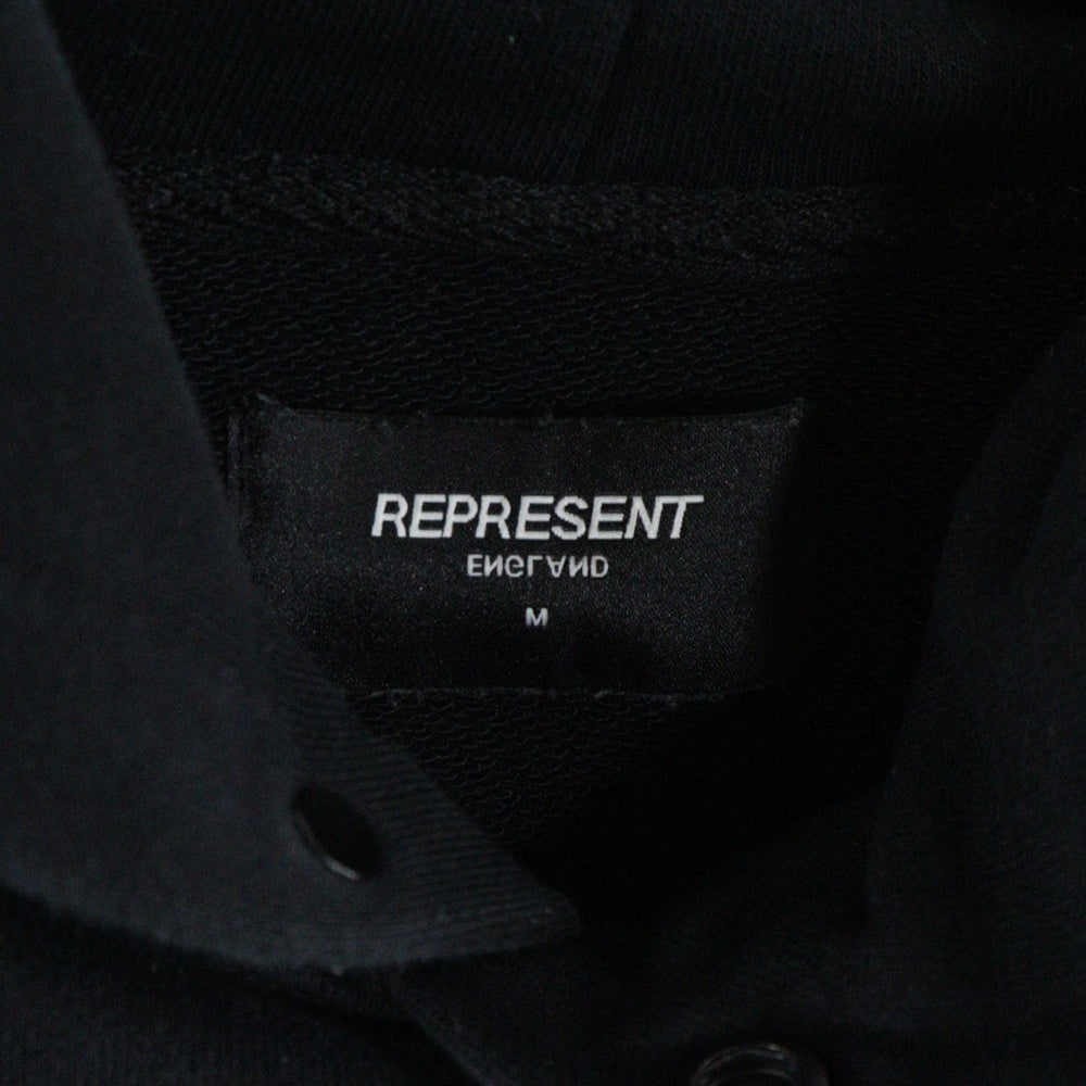 REPRESENT(リプレゼント) 両面ロゴプリント プルオーバー スウェットパーカー フーディ ブラック