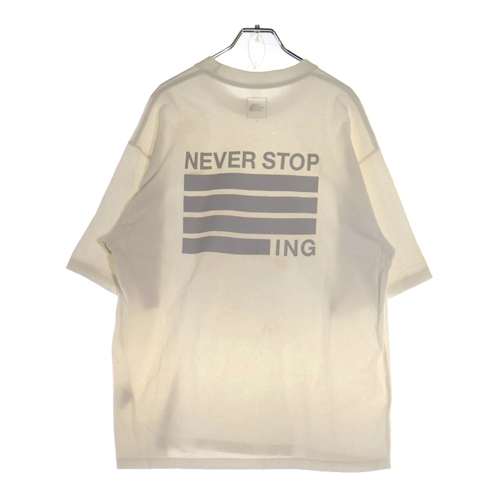 THE NORTH FACE(ザノースフェイス) S/S NEVER STOP ING TEE フロントロゴ クルーネック半袖Tシャツ カットソー ホワイト NT82331