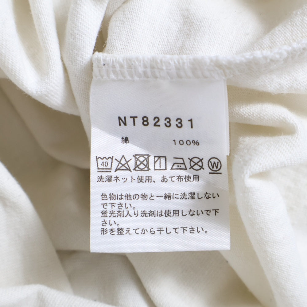 THE NORTH FACE(ザノースフェイス) S/S NEVER STOP ING TEE フロントロゴ クルーネック半袖Tシャツ カットソー ホワイト NT82331