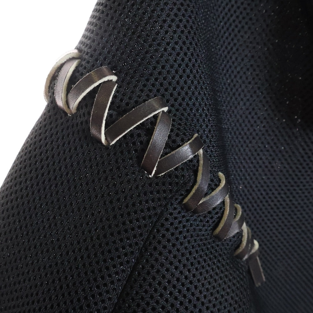 COMME des GARCONS(コムデギャルソン) 05SS ボンディング レザー編み込み ショート丈 ジャケット ブラック レディース GO-J051 AD2004