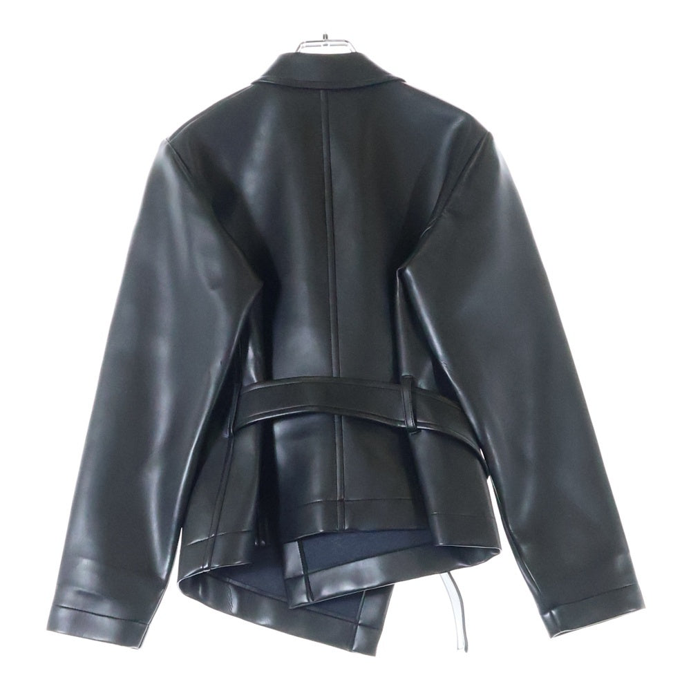 COMME des GARCONS(コムデギャルソン) 80S フェイクレザー 変形 テーラードジャケット ブラック レディース GJ-05016S