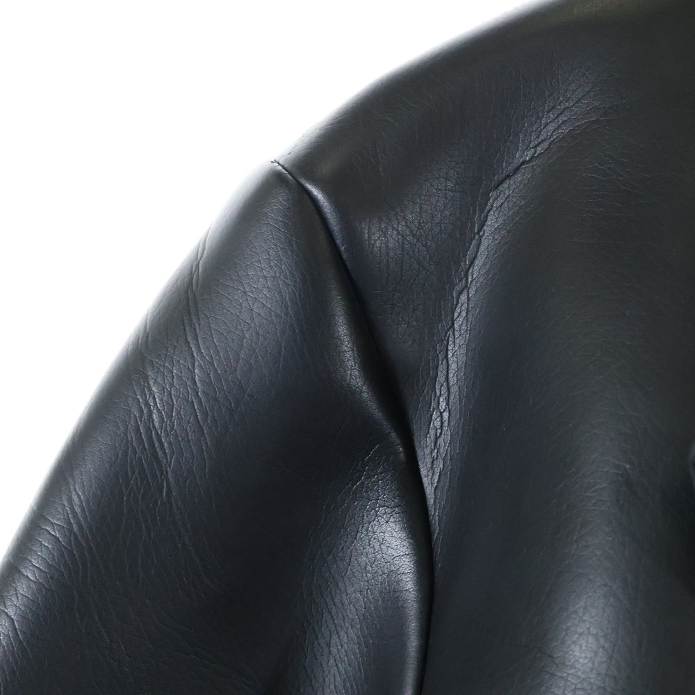 COMME des GARCONS(コムデギャルソン) 80S フェイクレザー 変形 テーラードジャケット ブラック レディース GJ-05016S