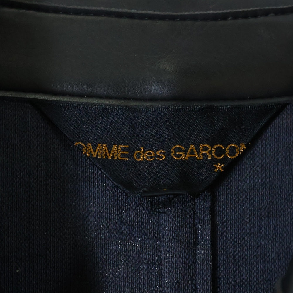 COMME des GARCONS(コムデギャルソン) 80S フェイクレザー 変形 テーラードジャケット ブラック レディース GJ-05016S