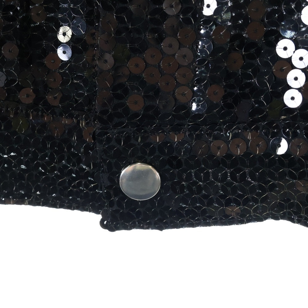 COMME des GARCONS(コムデギャルソン) 02AW スパンコール 袖切替 ジャケット ブラック GG-J054 AD2002