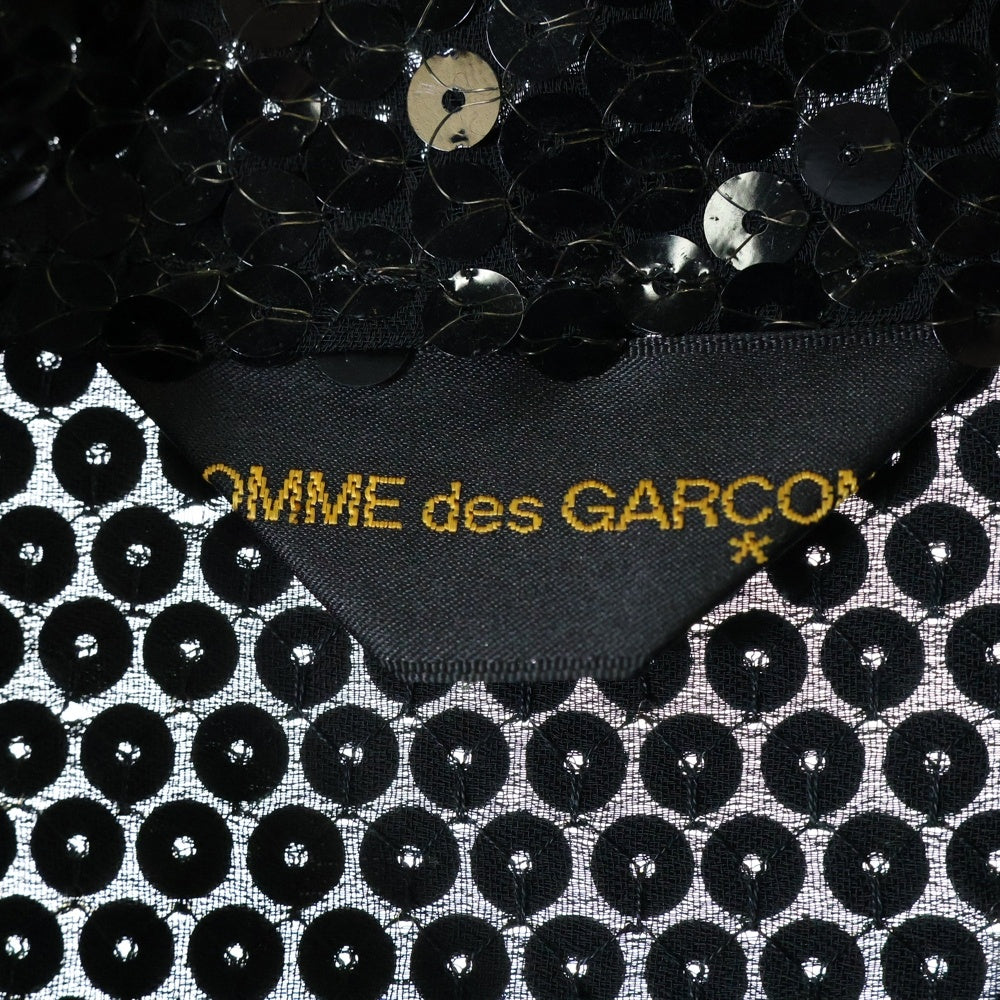COMME des GARCONS(コムデギャルソン) 02AW スパンコール 袖切替 ジャケット ブラック GG-J054 AD2002