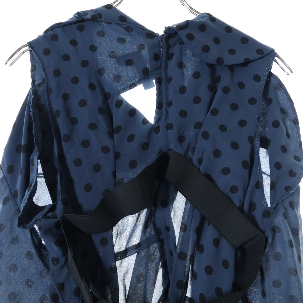 COMME des GARCONS(コムデギャルソン) 13SS ドット柄 ポリエステル ワンピース ネイビー レディース GK-O021 AD2012