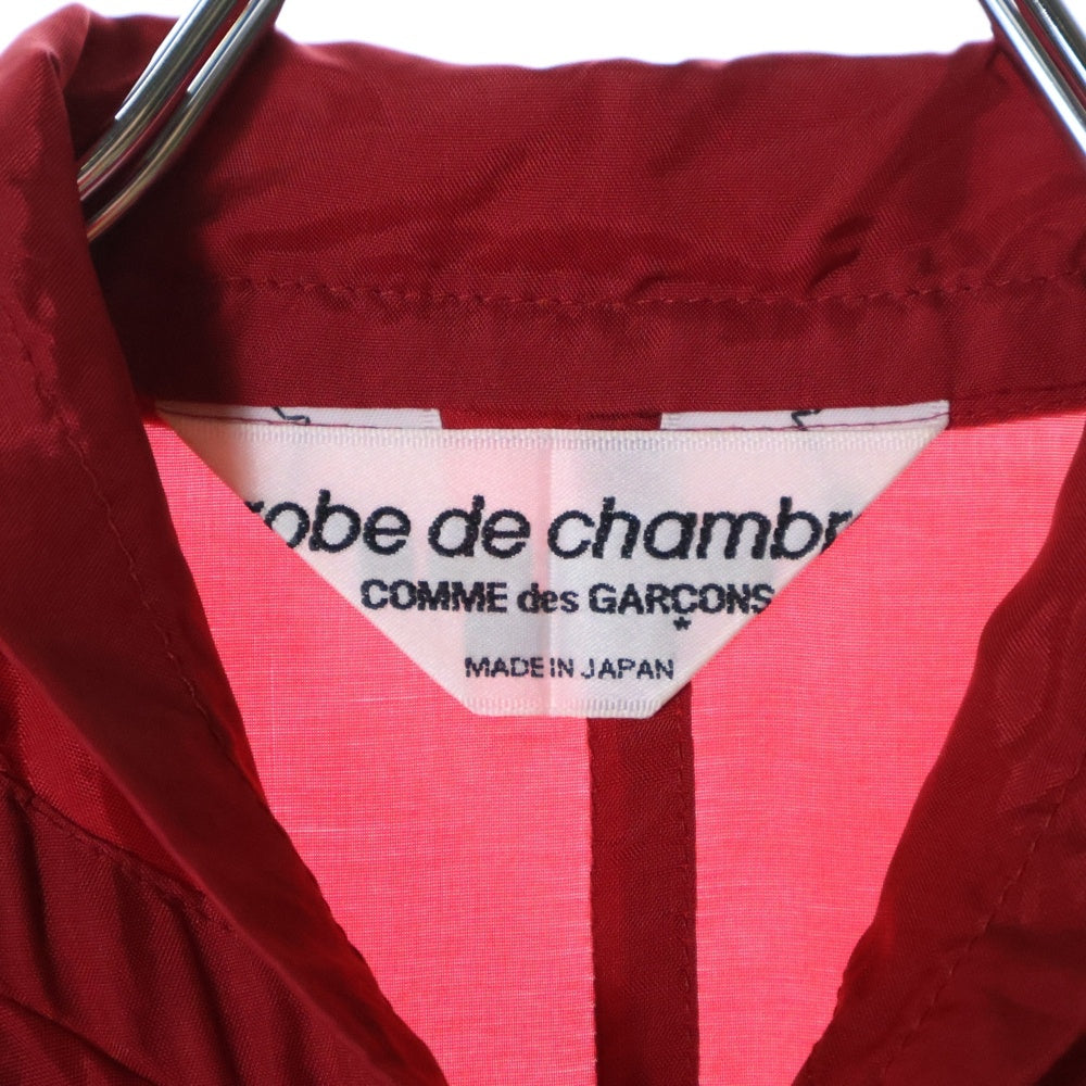 robe de chambre COMME des GARCONS(ローブドシャンブル コムデギャルソン) 01AW ラメレース フロントポケット 長袖シャツ レッド レディース RC-J028 AD2001
