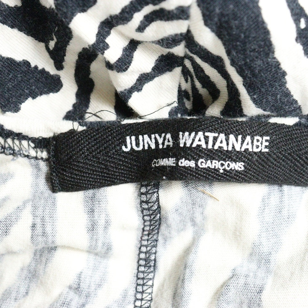 JUNYA WATANABE COMME des GARCONS(ジュンヤワタナベ コムデギャルソン) 09SS ゼブラ柄 ノースリーブ タンクトップ ブラック/ホワイト レディース JC-T051 AD2008