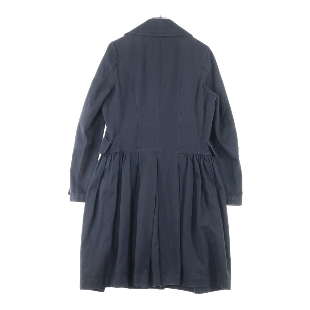 COMME des GARCONS COMME des GARCONS(コムデギャルソンコムデギャルソン) ラウンドカラー キャンバス地 ロングコート ブラック レディース S9J020