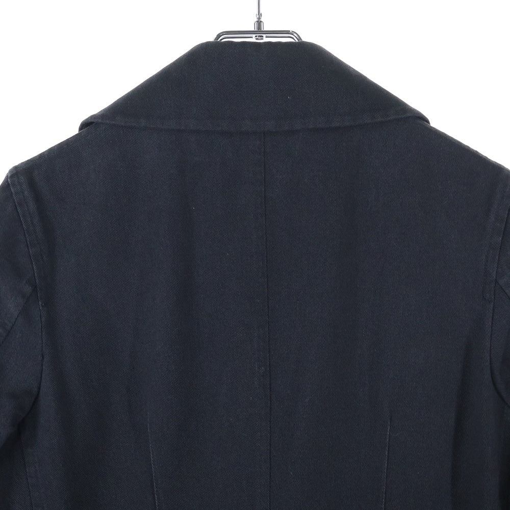 COMME des GARCONS COMME des GARCONS(コムデギャルソンコムデギャルソン) ラウンドカラー キャンバス地 ロングコート ブラック レディース S9J020