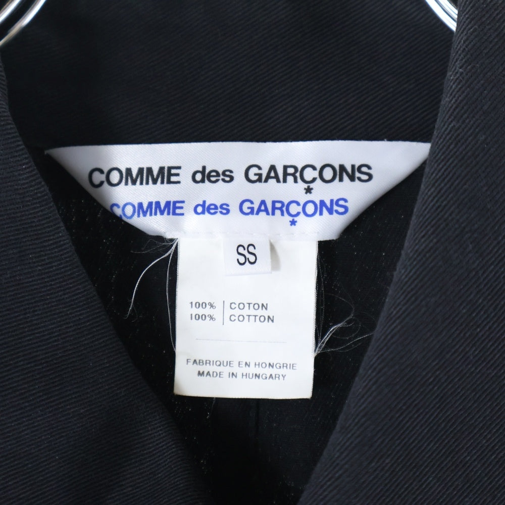 COMME des GARCONS COMME des GARCONS(コムデギャルソンコムデギャルソン) ラウンドカラー キャンバス地 ロングコート ブラック レディース S9J020