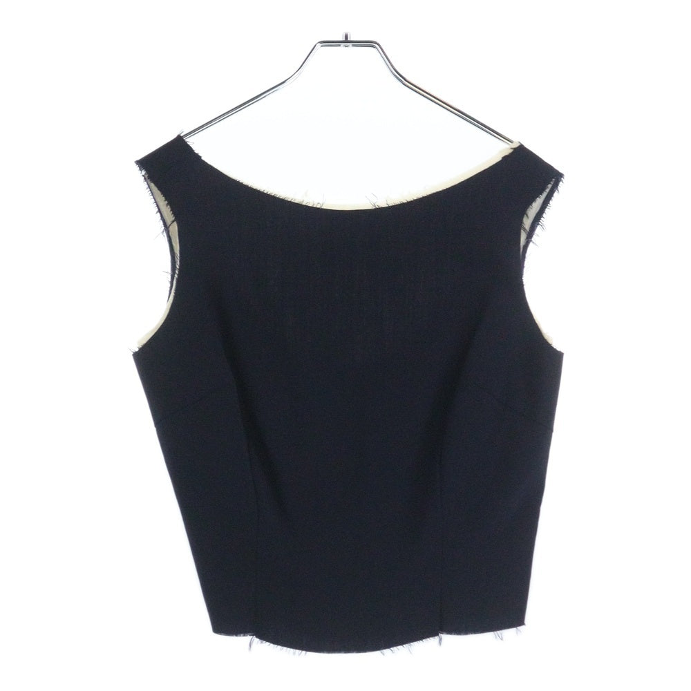 COMME des GARCONS(コムデギャルソン) 98SS フロントジップ ダブルレイヤード カットオフベスト ネイビー レディース GB-10029S AD1997
