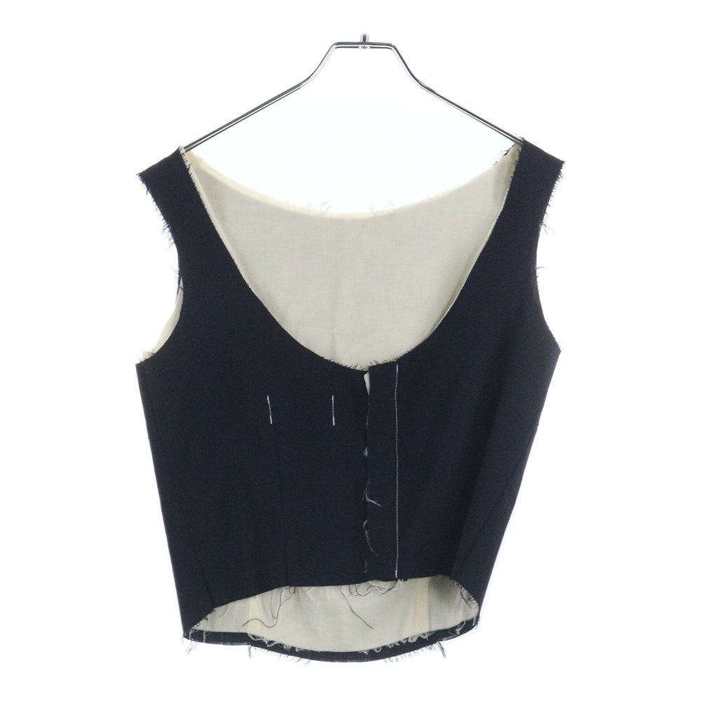 COMME des GARCONS(コムデギャルソン) 98SS フロントジップ ダブルレイヤード カットオフベスト ネイビー レディース GB-10029S AD1997