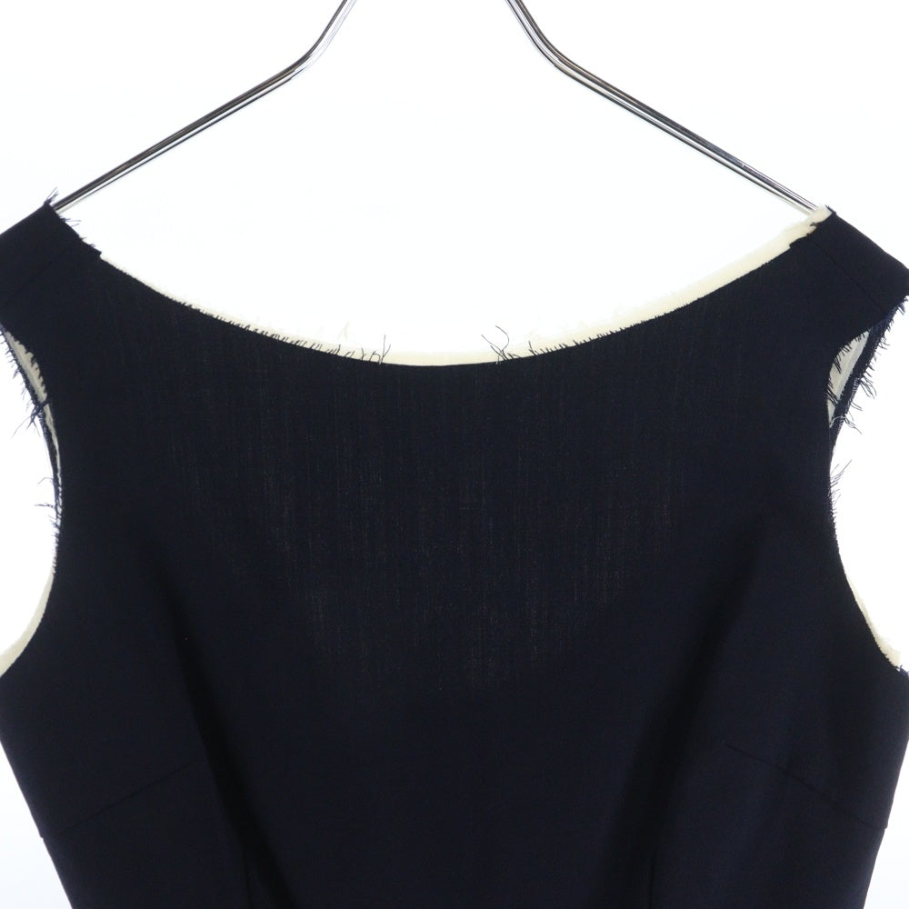 COMME des GARCONS(コムデギャルソン) 98SS フロントジップ ダブルレイヤード カットオフベスト ネイビー レディース GB-10029S AD1997