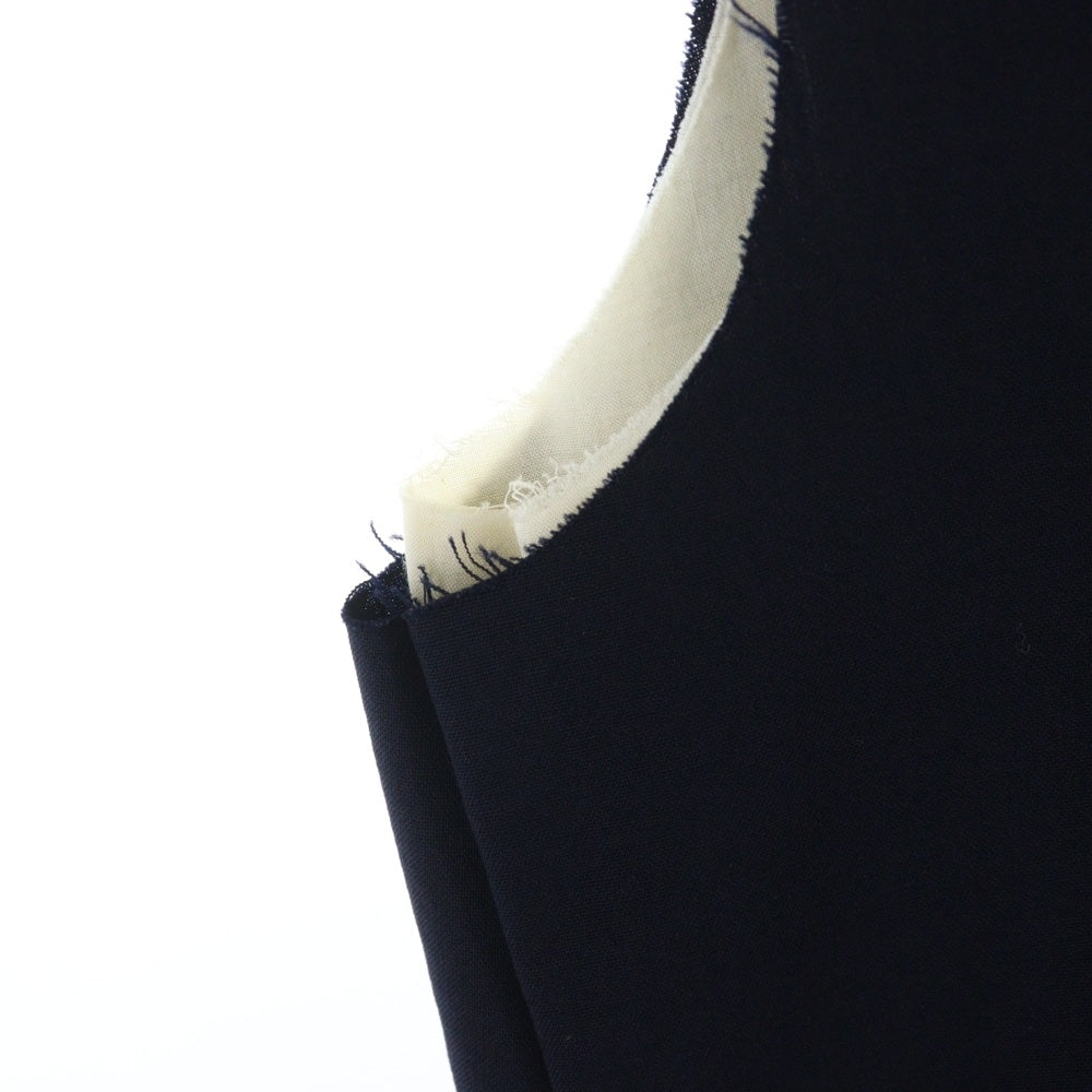 COMME des GARCONS(コムデギャルソン) 98SS フロントジップ ダブルレイヤード カットオフベスト ネイビー レディース GB-10029S AD1997