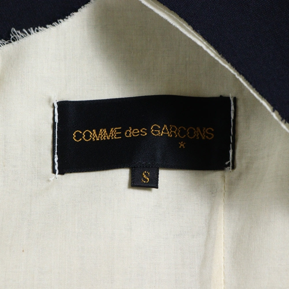 COMME des GARCONS(コムデギャルソン) 98SS フロントジップ ダブルレイヤード カットオフベスト ネイビー レディース GB-10029S AD1997