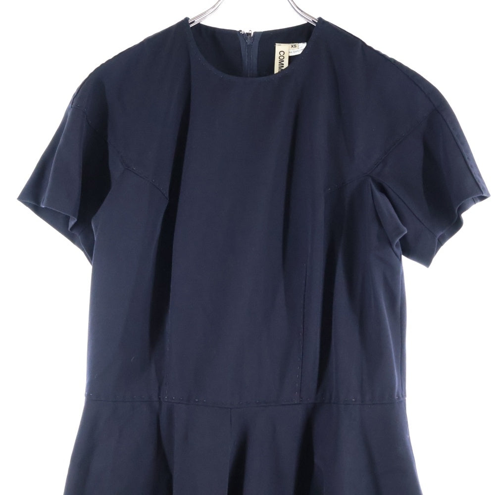 COMME des GARCONS(コムデギャルソン) 15AW ノーカラーワンピース ドレス ネイビー レディース GP-O035 AD2015