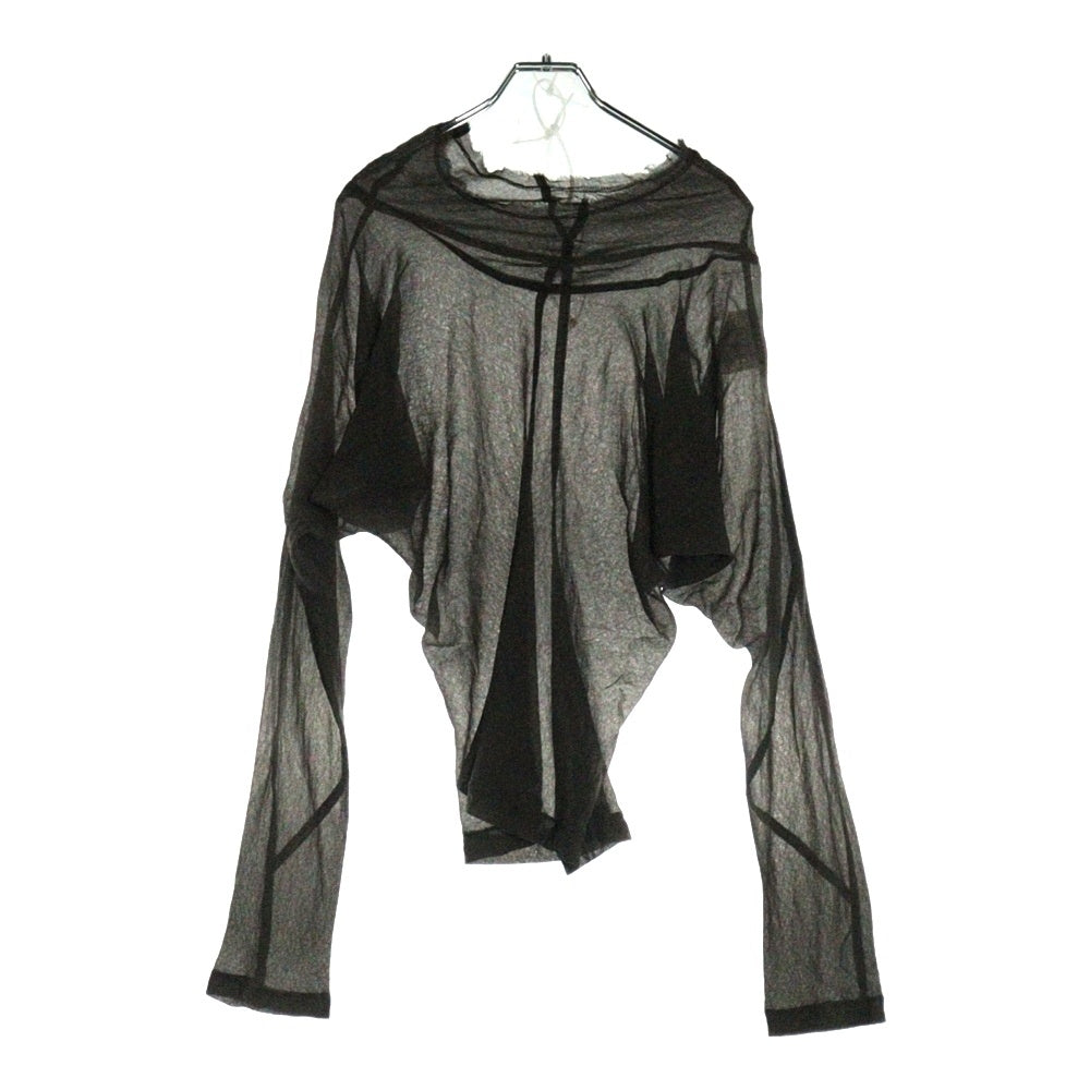 COMME des GARCONS(コムデギャルソン) 94AW シースルー カットオフネック 長袖Tシャツ ブラウン GB-100220 AD1993