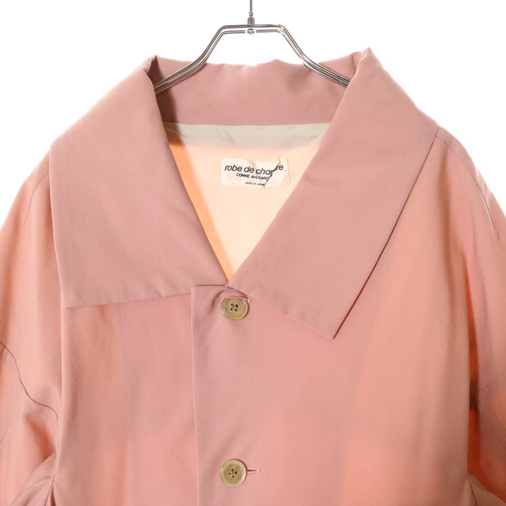 robe de chambre COMME des GARCONS(ローブドシャンブル コムデギャルソン) Aライン ビッグカラー 七分袖コート ピンク レディース RC-040040 AD1996
