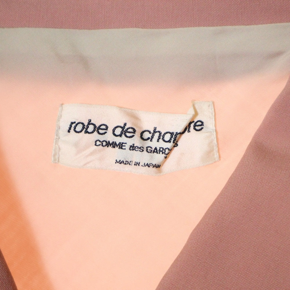 robe de chambre COMME des GARCONS(ローブドシャンブル コムデギャルソン) Aライン ビッグカラー 七分袖コート ピンク レディース RC-040040 AD1996