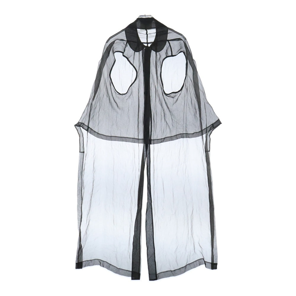 COMME des GARCONS(コムデギャルソン) 91SS シースルー バックホール ポンチョ ブラウン レディース GJ-110160 AD1990