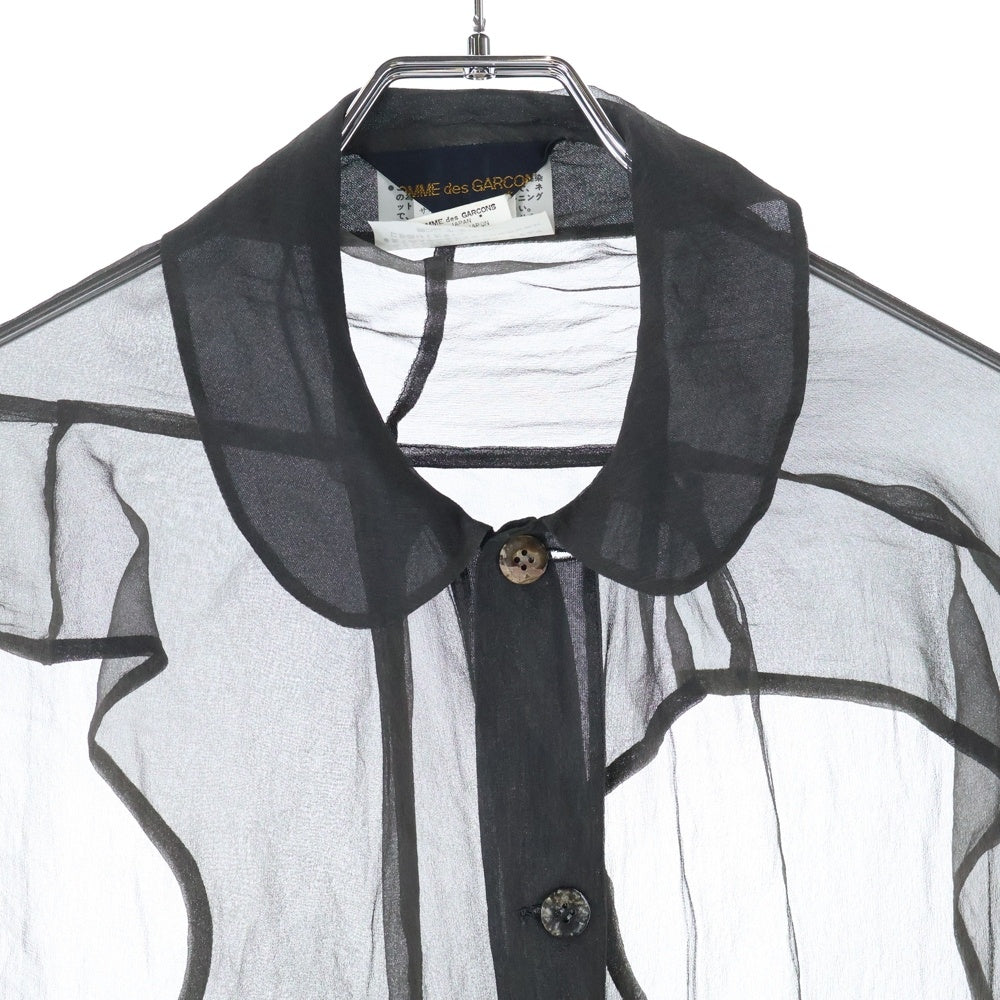 COMME des GARCONS(コムデギャルソン) 91SS シースルー バックホール ポンチョ ブラウン レディース GJ-110160 AD1990