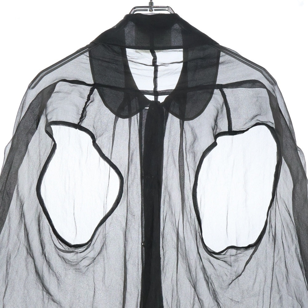 COMME des GARCONS(コムデギャルソン) 91SS シースルー バックホール ポンチョ ブラウン レディース GJ-110160 AD1990