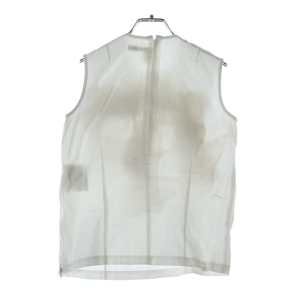 COMME des GARCONS(コムデギャルソン) 13AW フロントリボン レイヤージップ ベスト ホワイト GL-B030 AD2013