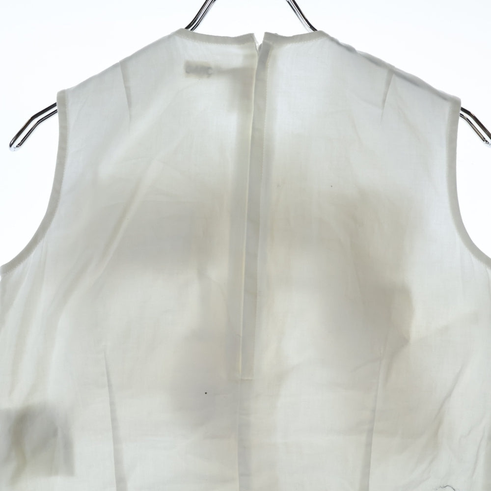 COMME des GARCONS(コムデギャルソン) 13AW フロントリボン レイヤージップ ベスト ホワイト GL-B030 AD2013