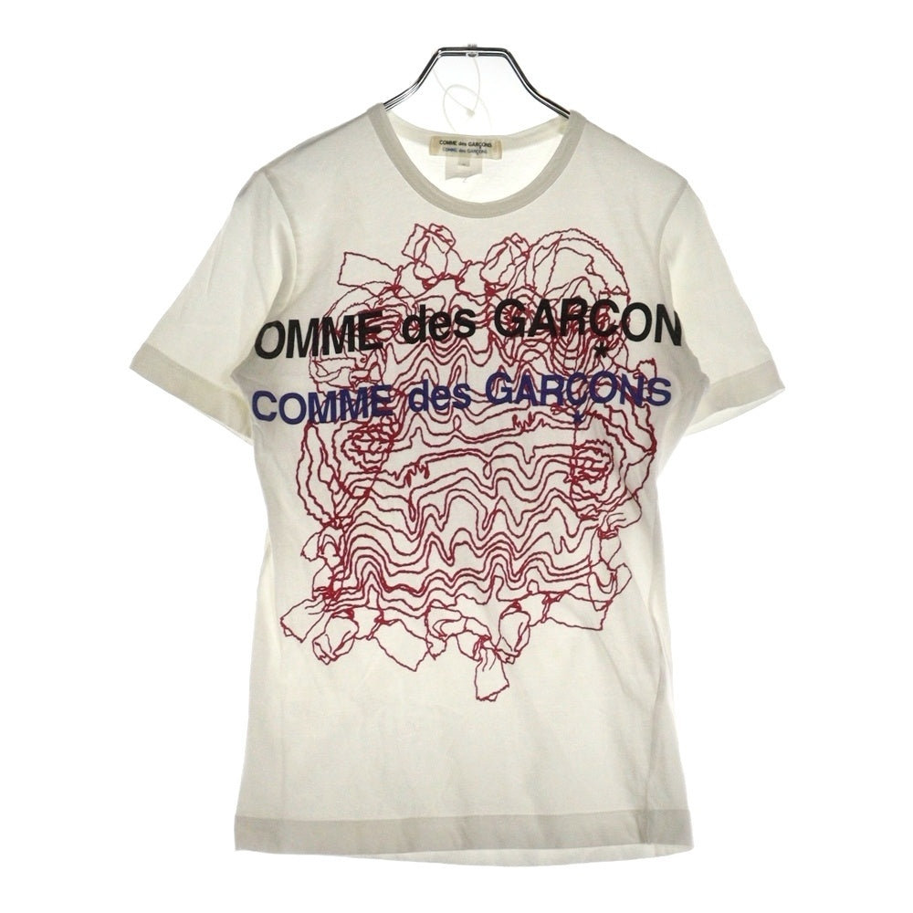 COMME des GARCONS COMME des GARCONS(コムデギャルソンコムデギャルソン) ロゴプリント コットン クルーネック半袖Tシャツ レディース ホワイト
