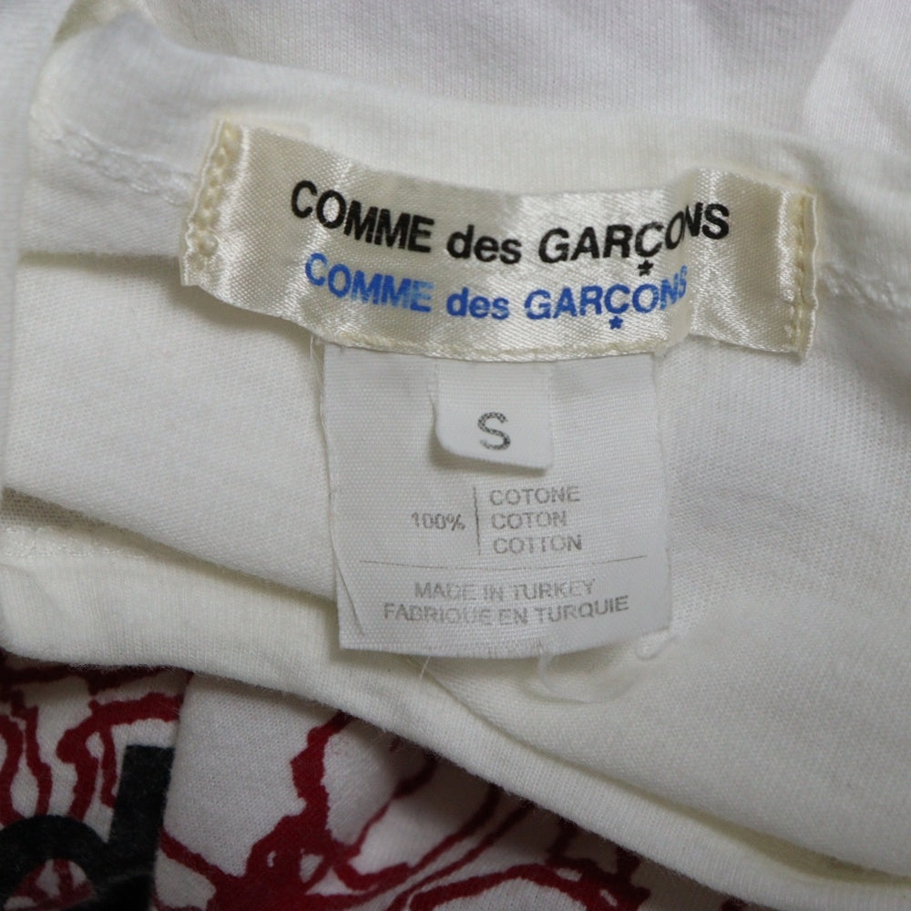 COMME des GARCONS COMME des GARCONS(コムデギャルソンコムデギャルソン) ロゴプリント コットン クルーネック半袖Tシャツ レディース ホワイト