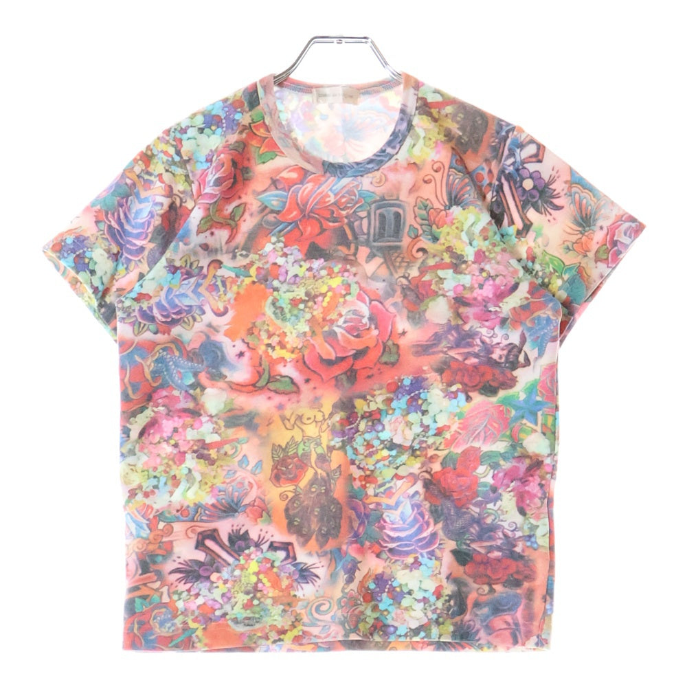 COMME des GARCONS(コムデギャルソン) 04SS 花柄プリント コットン半袖Tシャツ マルチ GM-T045 AD2003