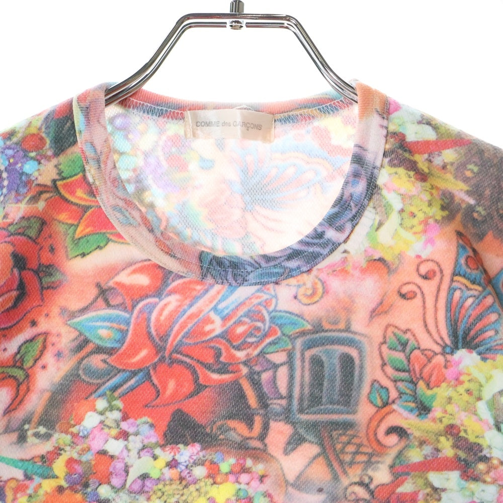 COMME des GARCONS(コムデギャルソン) 04SS 花柄プリント コットン半袖Tシャツ マルチ GM-T045 AD2003