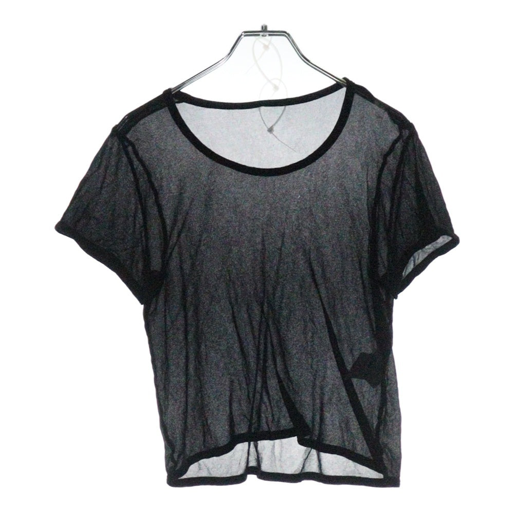 COMME des GARCONS(コムデギャルソン) 94AW シースルー ラウンドネック 半袖Tシャツ カットソー ブラック レディース GT-100440 AD1993