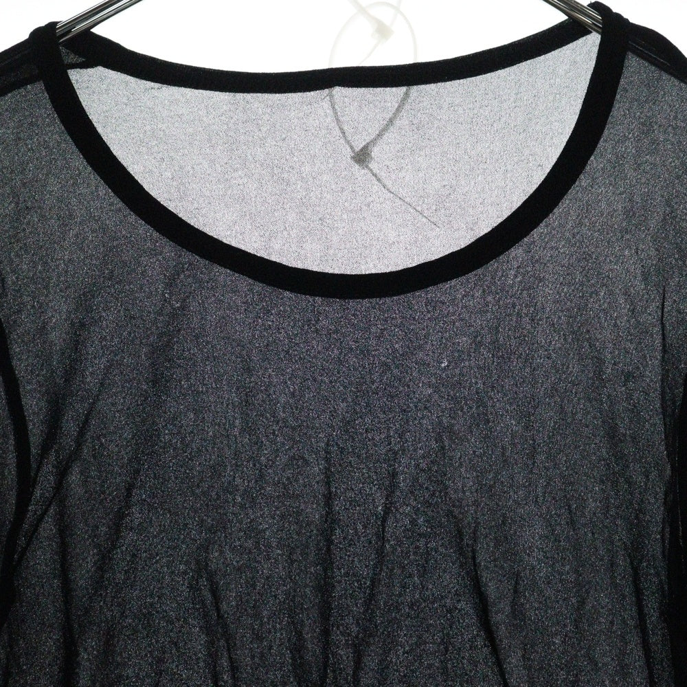 COMME des GARCONS(コムデギャルソン) 94AW シースルー ラウンドネック 半袖Tシャツ カットソー ブラック レディース GT-100440 AD1993