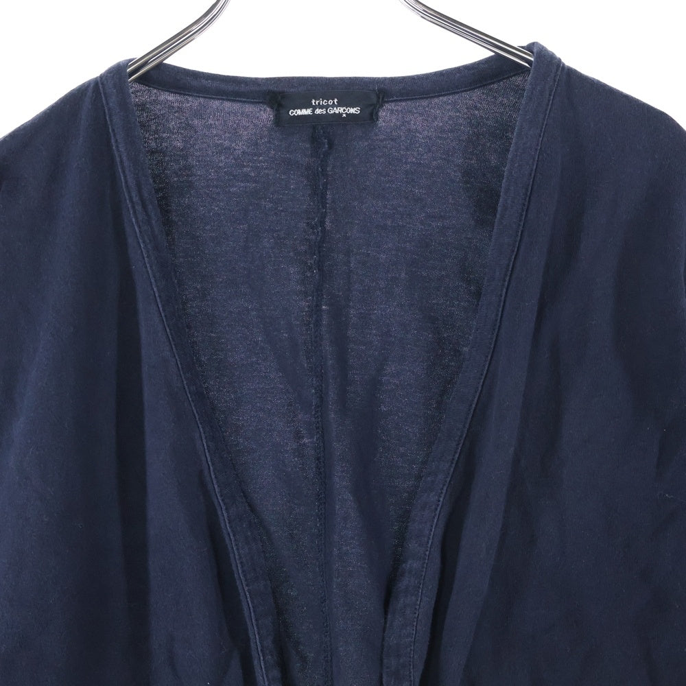 tricot COMME des GARCONS(トリコ コム デ ギャルソン) 89AW コットン ショート丈 カーディガン ネイビー TT-020190 AD1989