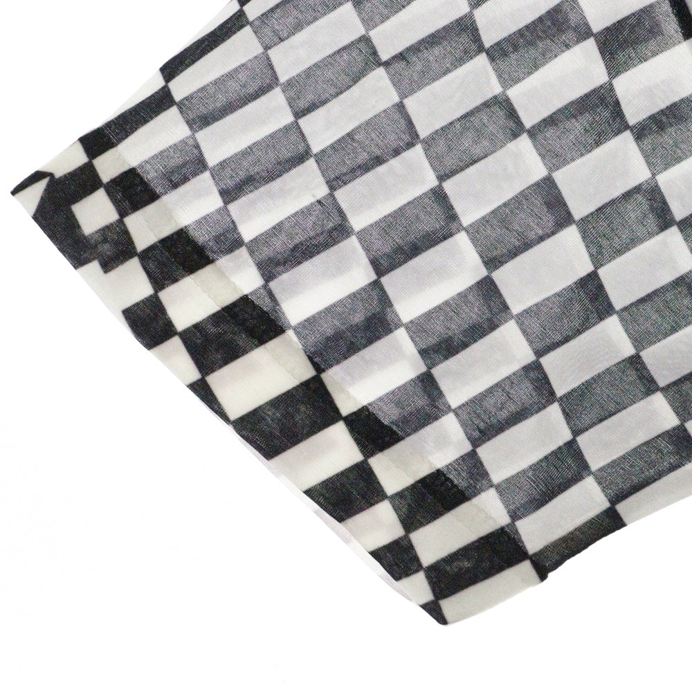 COMME des GARCONS(コムデギャルソン) 01SS シースルー チェッカーボード 半袖Tシャツ ホワイト/ブラック レディース GT100010 AD2000