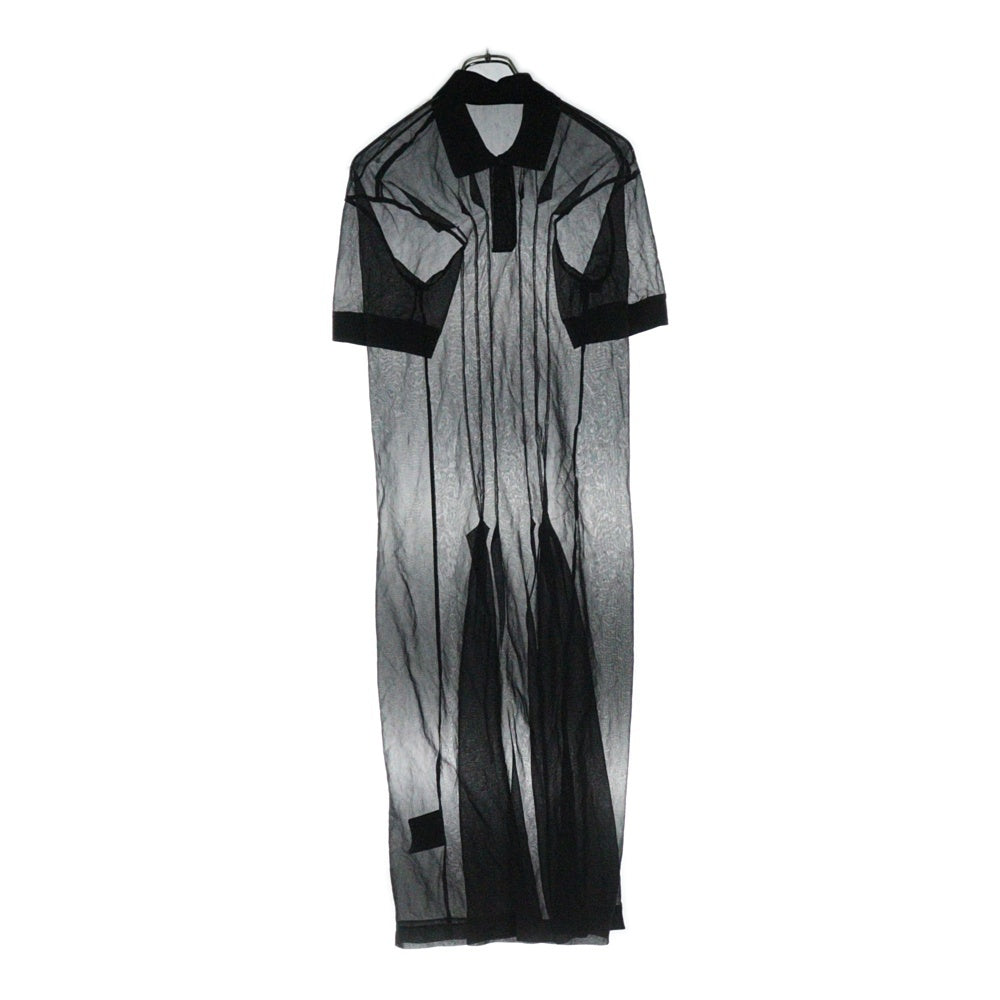 COMME des GARCONS(コムデギャルソン) シースルー ポロ ワンピース ブラック レディース