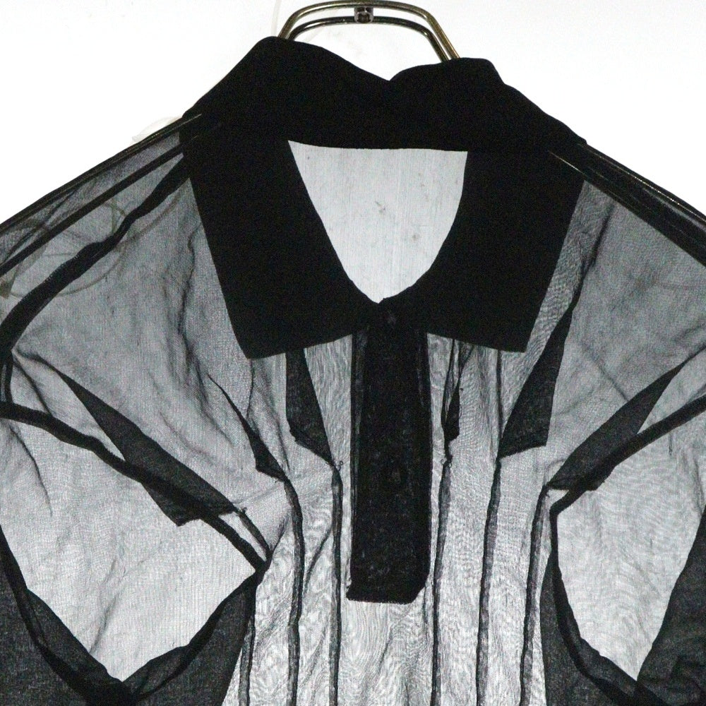 COMME des GARCONS(コムデギャルソン) シースルー ポロ ワンピース ブラック レディース