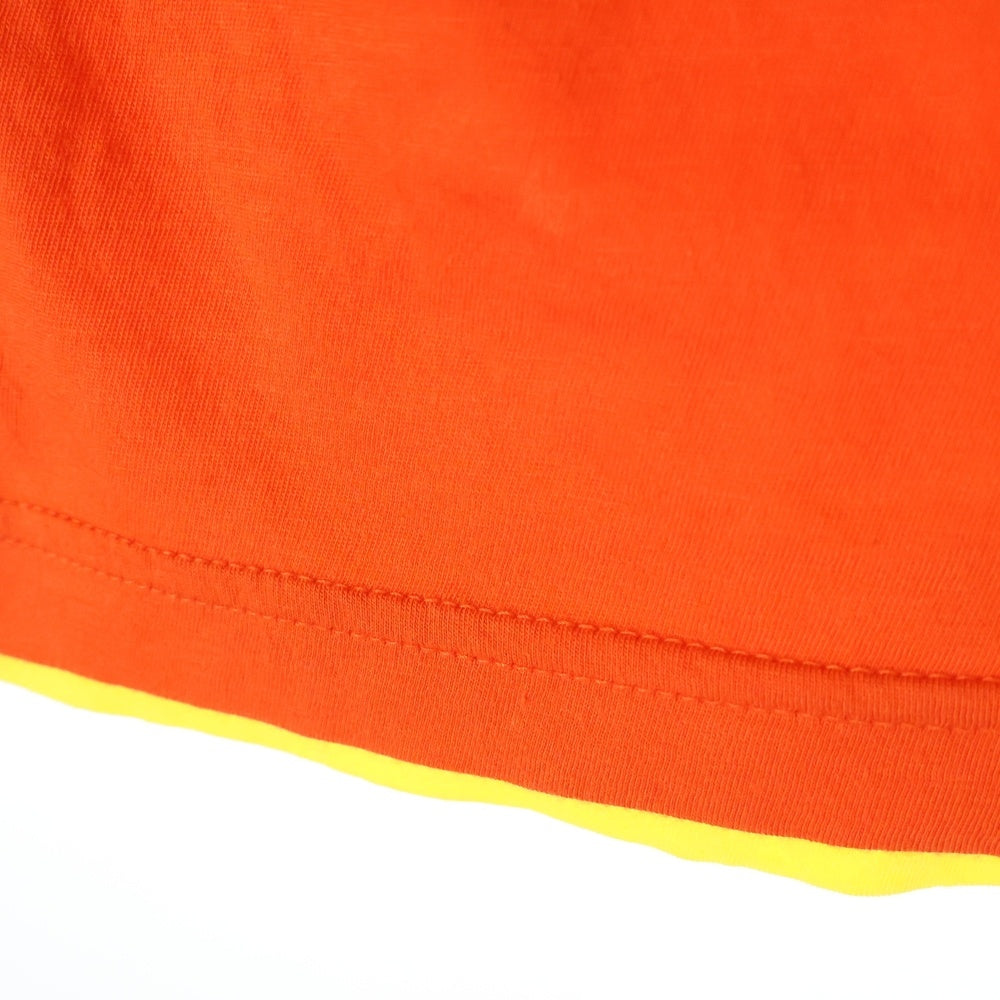JUNYA WATANABE COMME des GARCONS(ジュンヤワタナベ コムデギャルソン) 05SS ドッキング コットン 半袖Tシャツ オレンジ/イエロー レディース JO-T038 AD2004