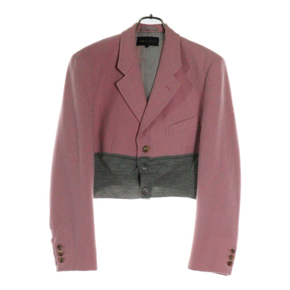 COMME des GARCONS(コムデギャルソン) 94AW 切り替えニット ウールジャケット ピンク/グレー レディース GJ-04049S AD1993