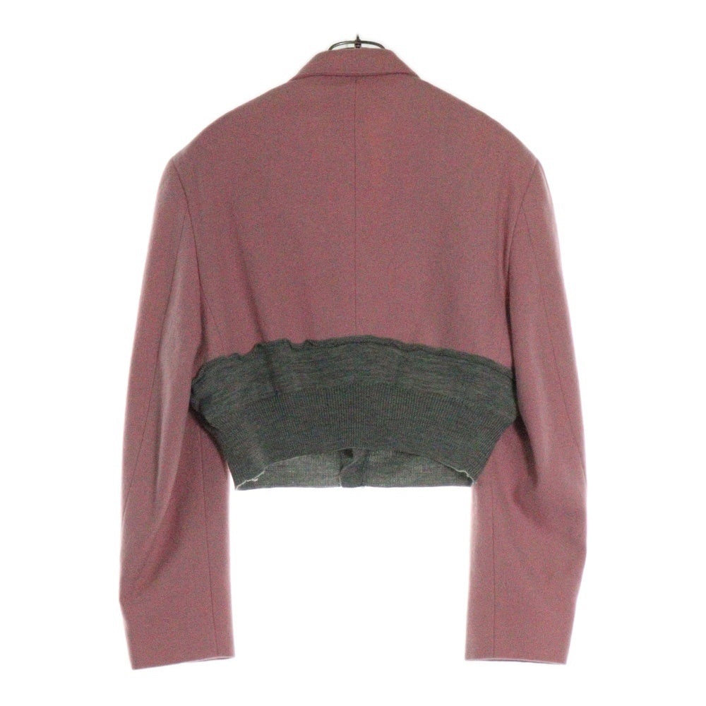 COMME des GARCONS(コムデギャルソン) 94AW 切り替えニット ウールジャケット ピンク/グレー レディース GJ-04049S AD1993