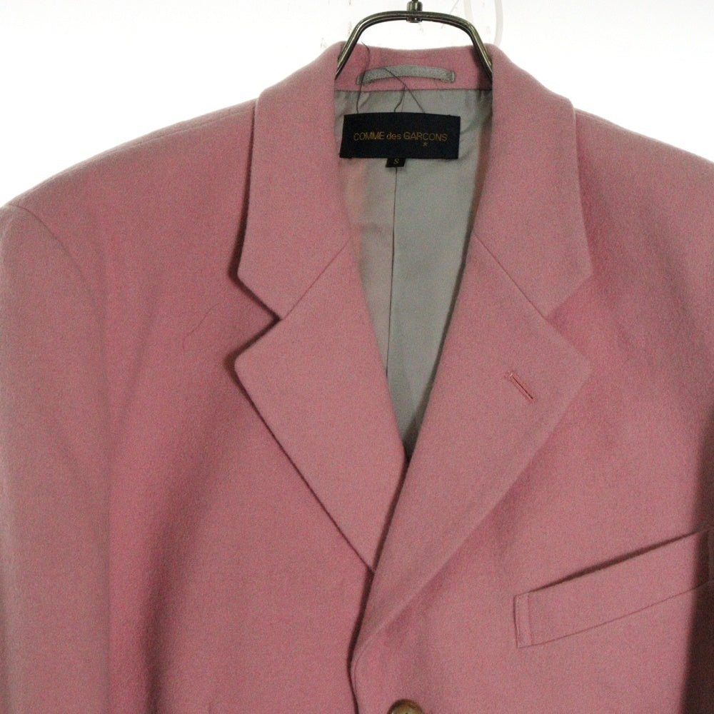 COMME des GARCONS(コムデギャルソン) 94AW 切り替えニット ウールジャケット ピンク/グレー レディース GJ-04049S AD1993